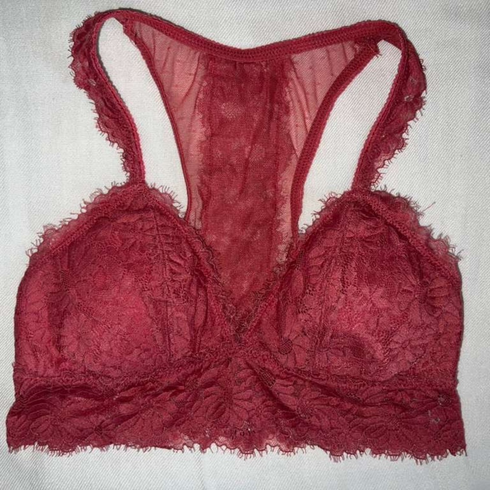 Aerie Lace Bralette - Brick Red